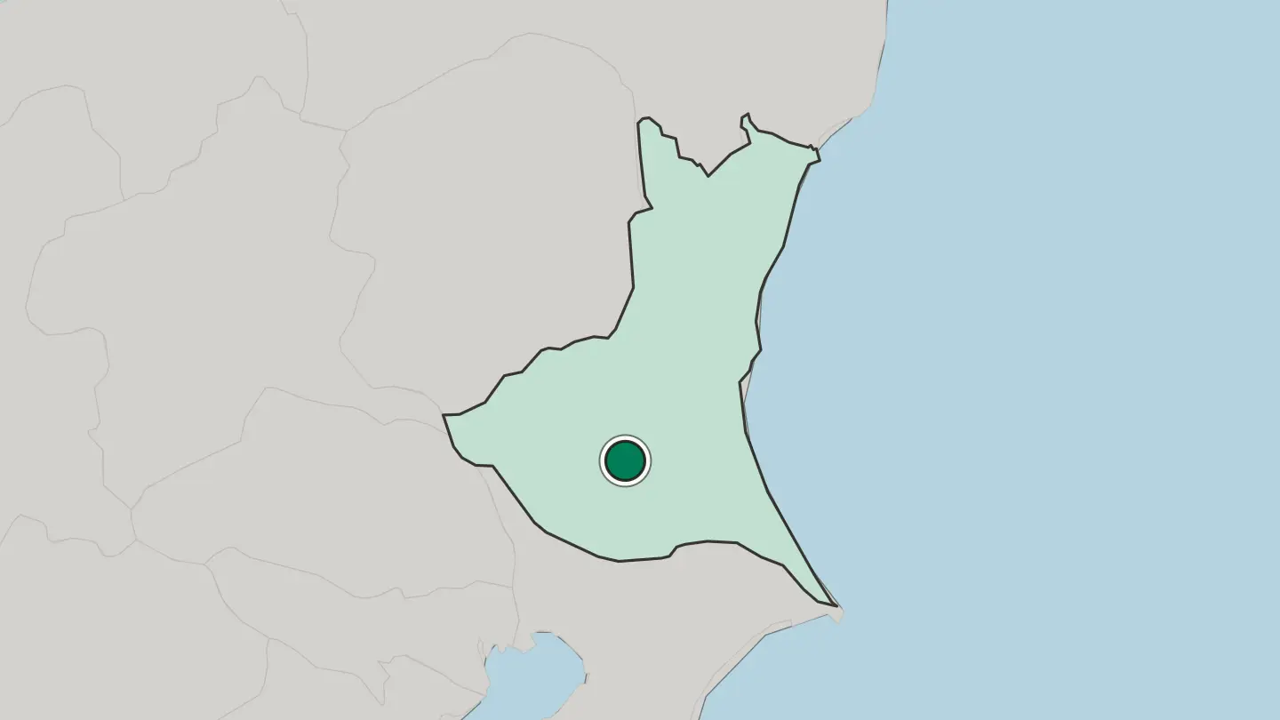 Map of Tsuchiura in Japan