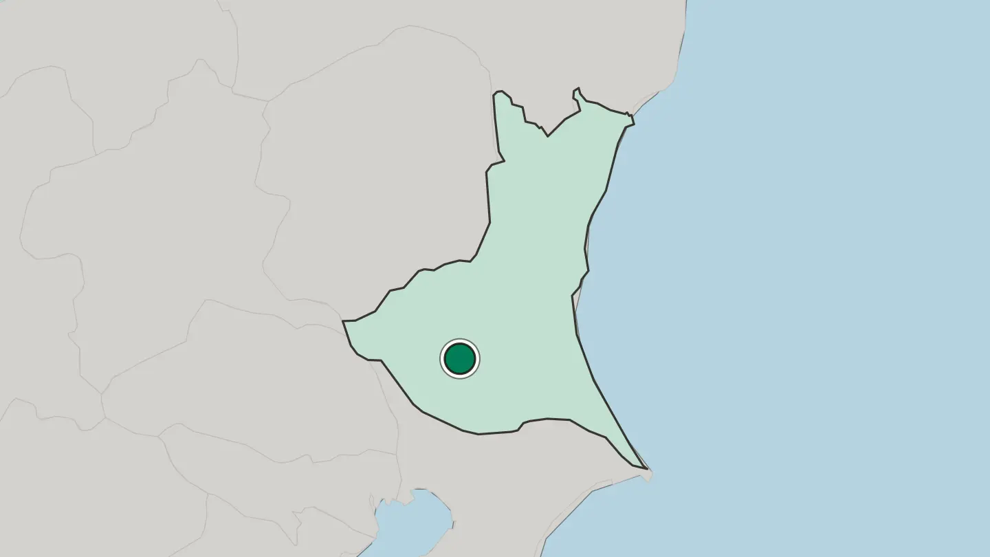 Map of Tsukuba in Japan