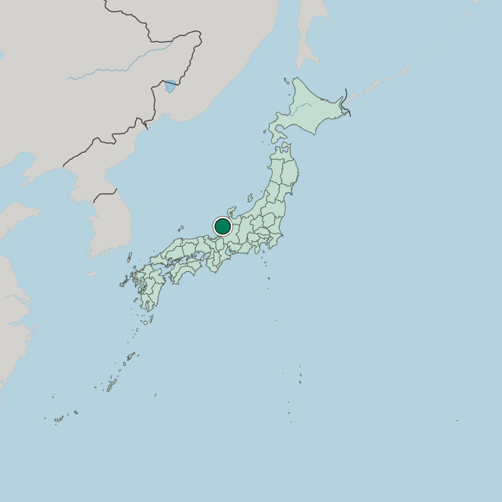 Map showing Kaga — In Japan