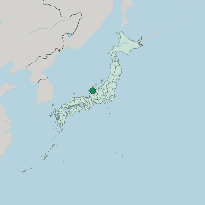 Map showing Kanazawa — In Japan