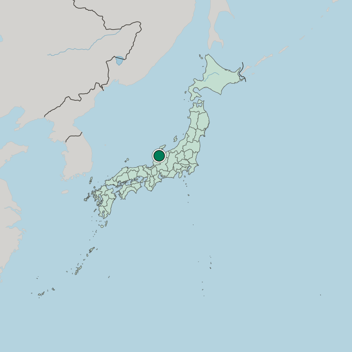 Map showing Kanazawa — In Japan