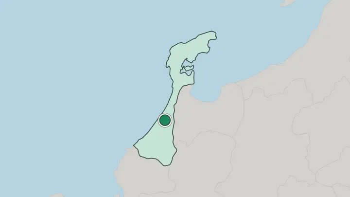 Map of Kanazawa in Japan