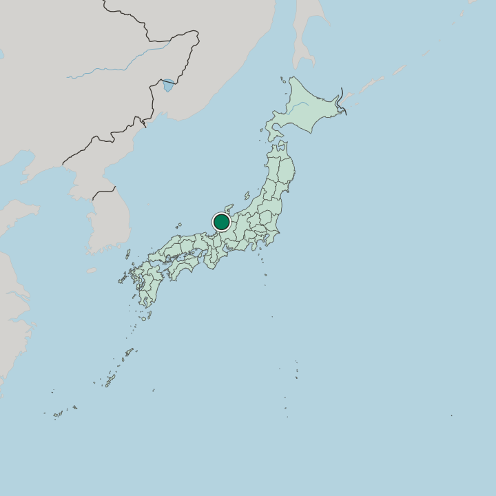 Map showing Komatsu — In Japan