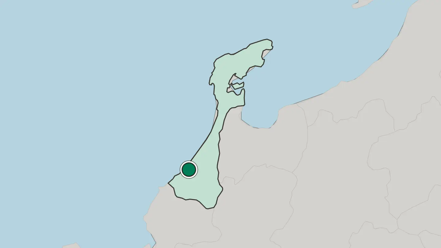 Map of Komatsu in Japan