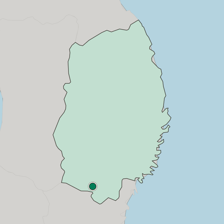 Map showing Ichinoseki — In Iwate