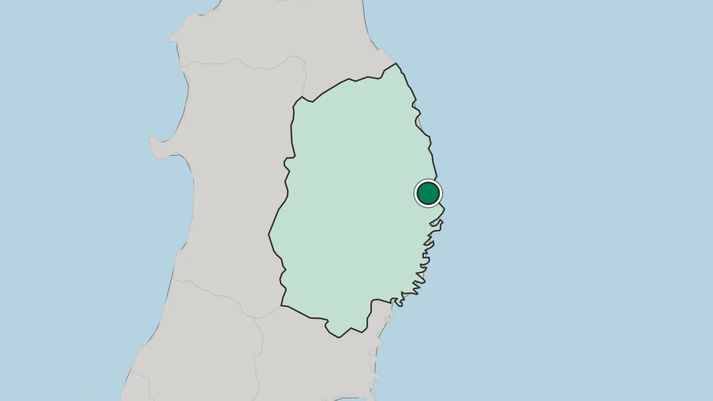 Map of Miyako in Japan