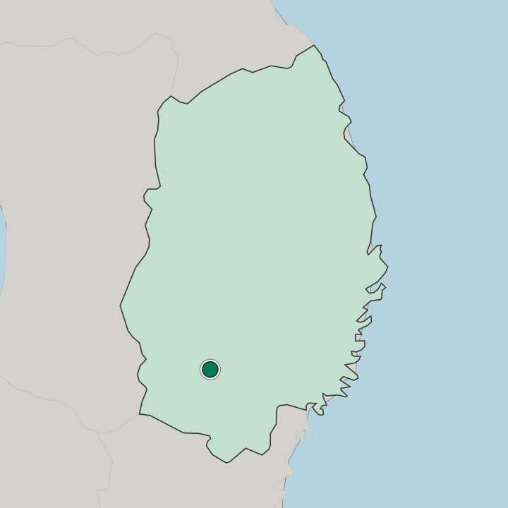 Map showing Mizusawa — In Iwate