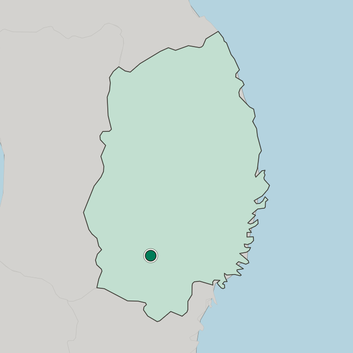 Map showing Ōshū — In Iwate