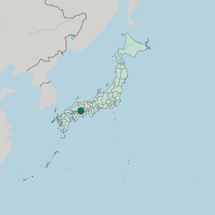 Map showing Marugame — In Japan
