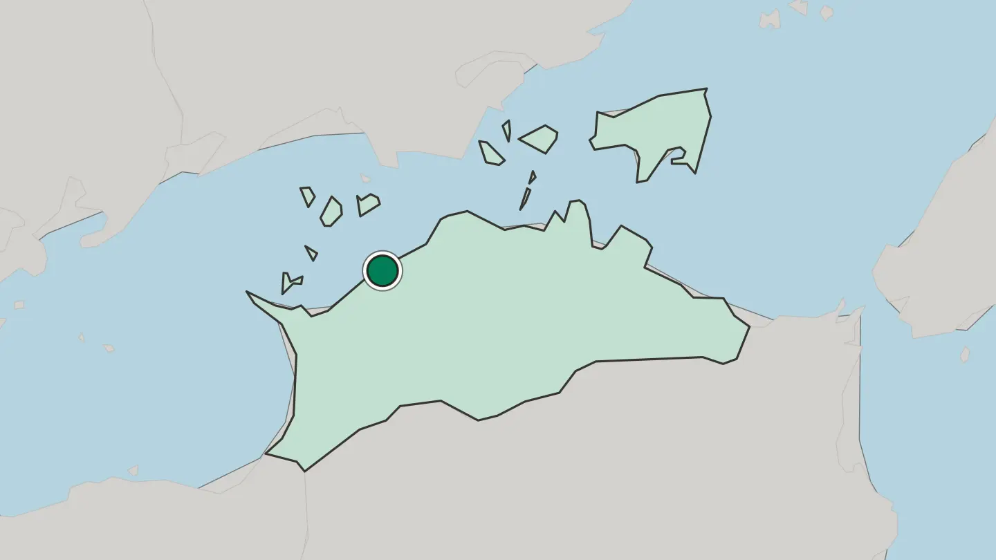 Map of Marugame in Japan