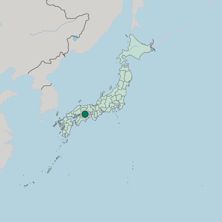 Map showing Takamatsu — In Japan