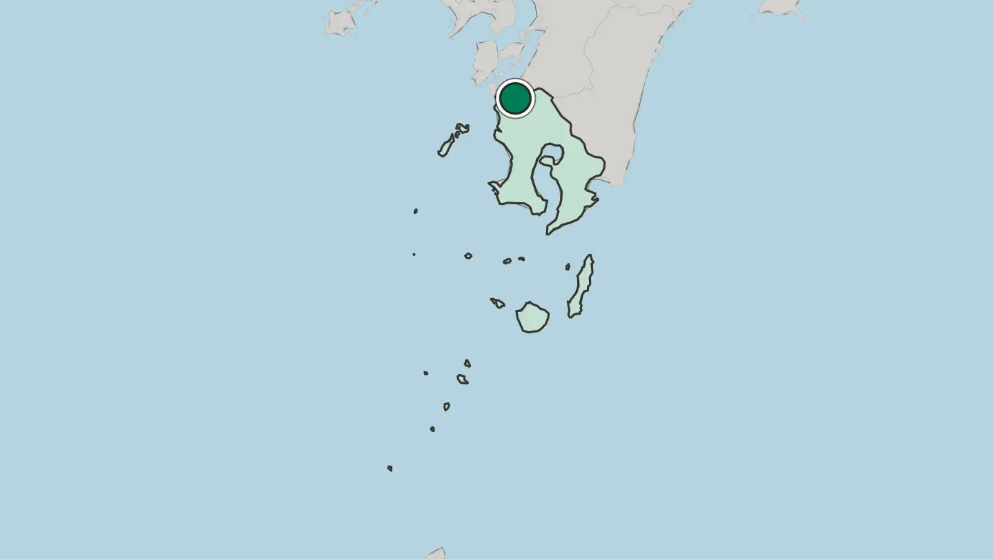 Map of Izumi in Japan