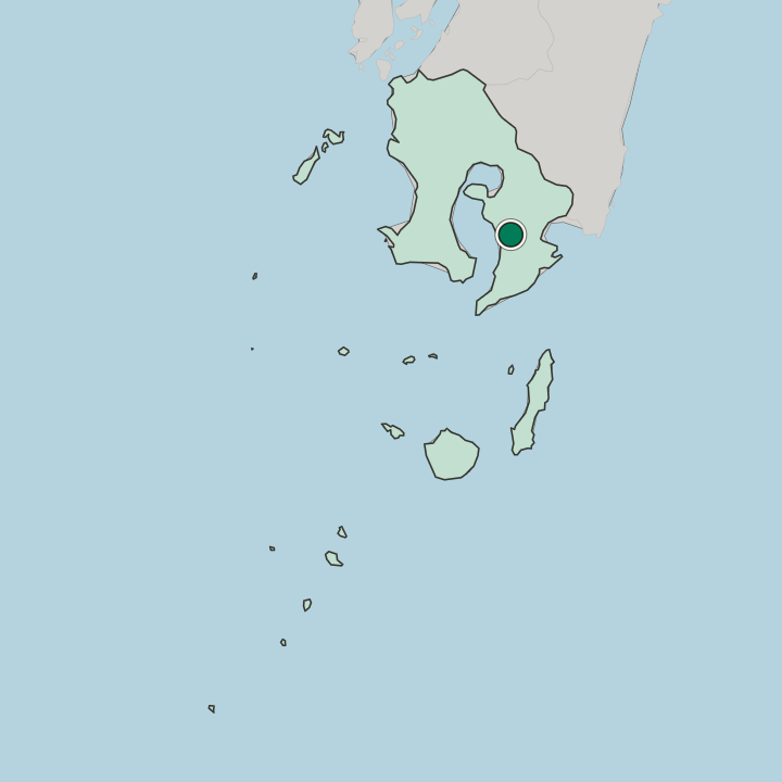 Map showing Kanoya — In Kagoshima-ken