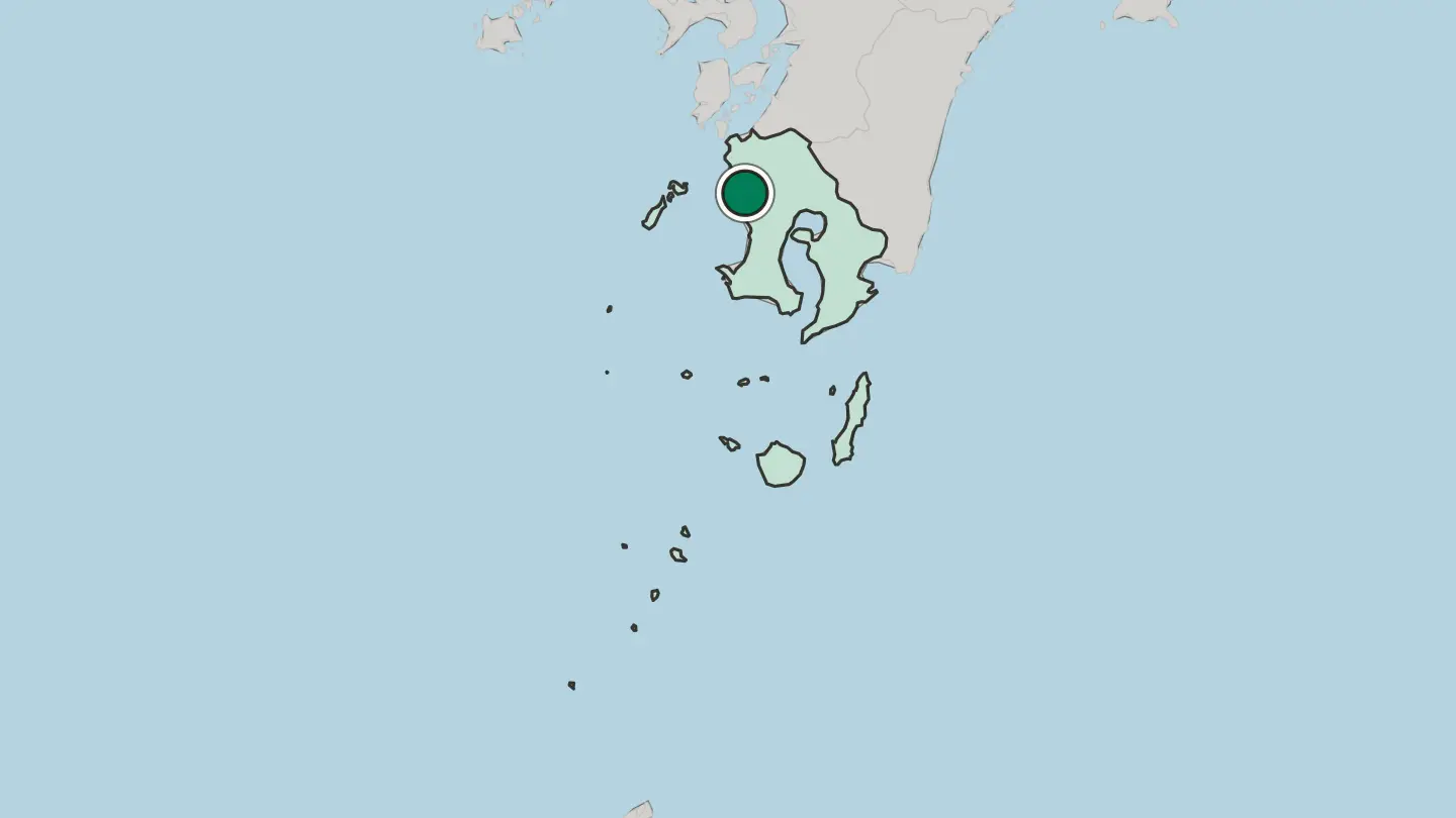 Map of Satsumasendai in Japan
