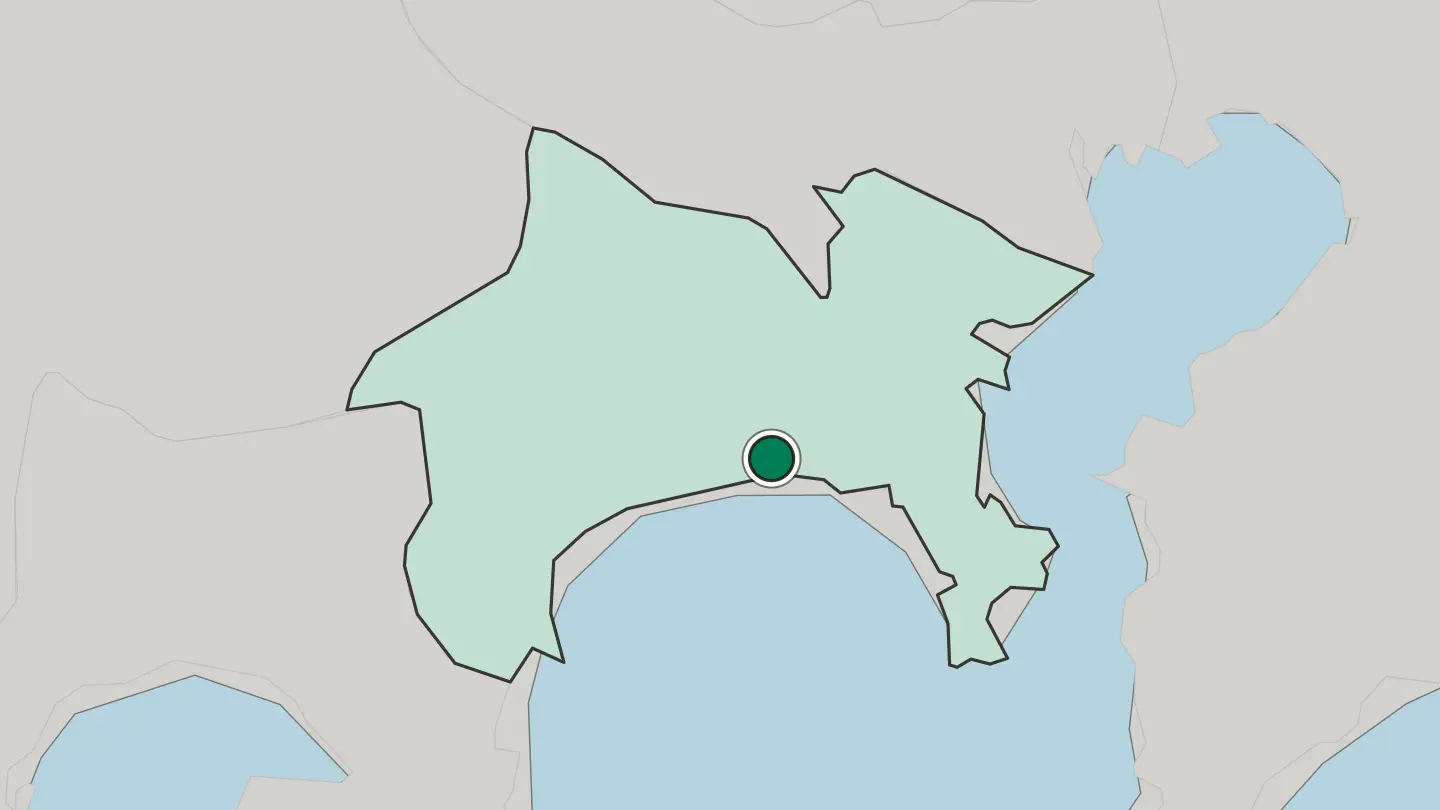Map of Chigasaki in Japan