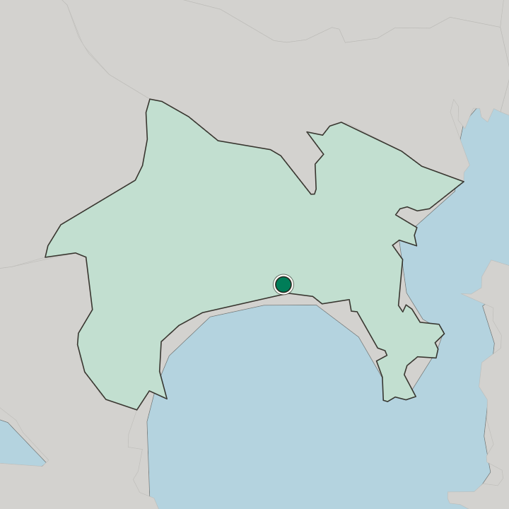 Map showing Chigasaki — In Kanagawa