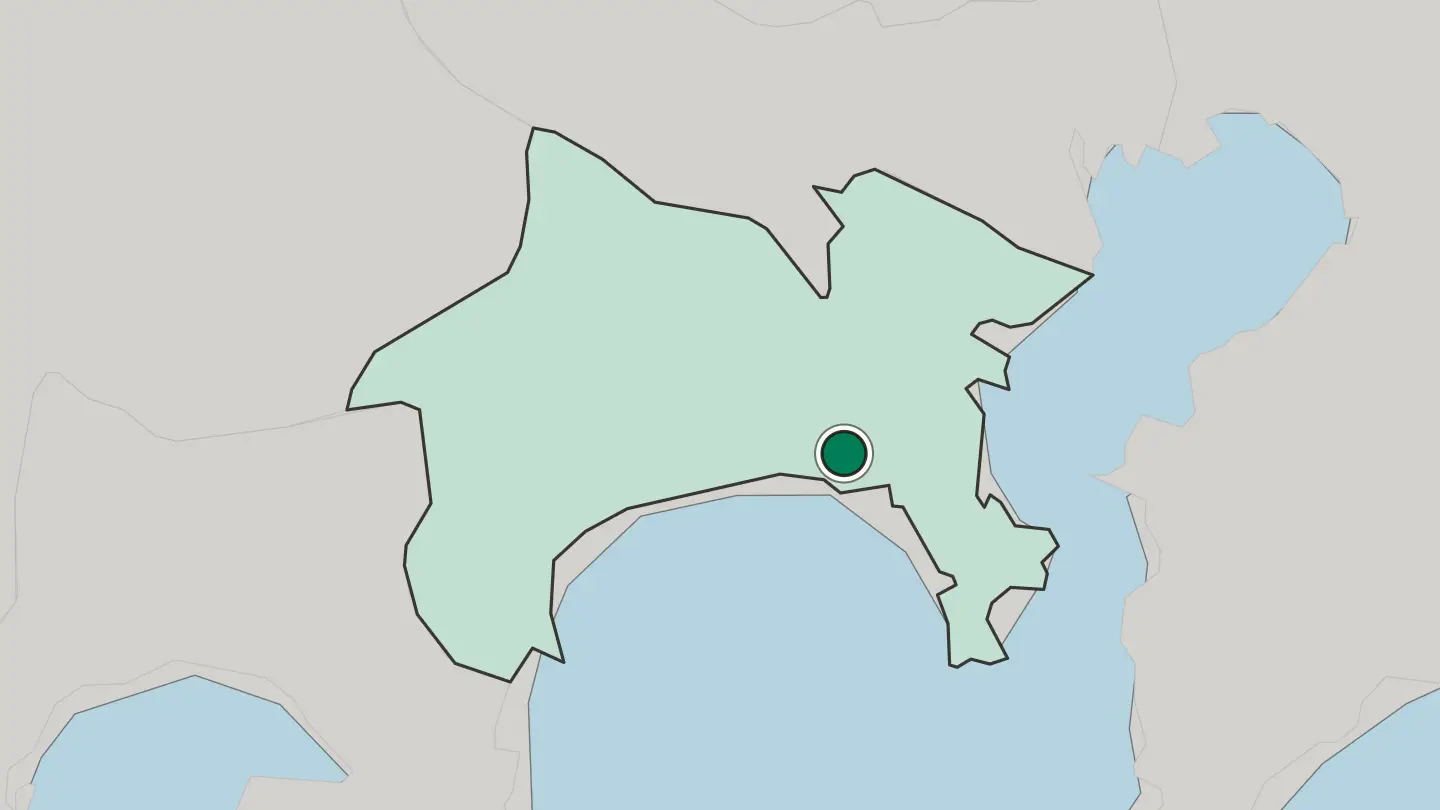 Map of Fujisawa in Japan