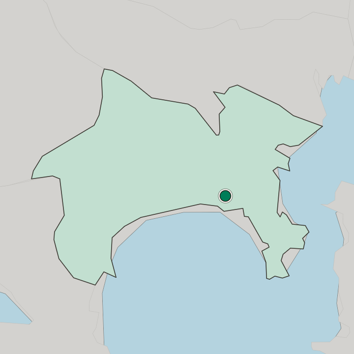 Map showing Fujisawa — In Kanagawa