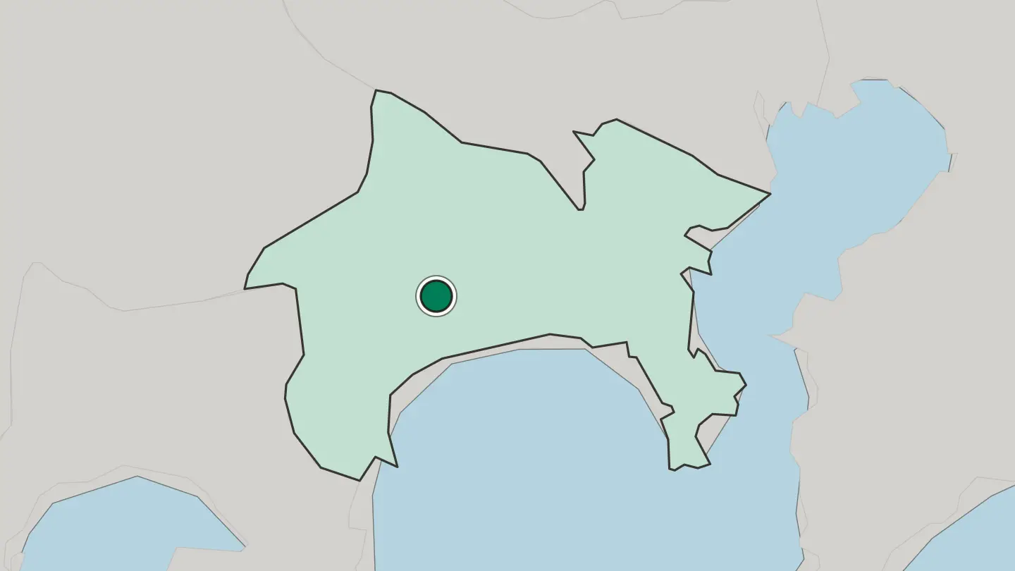 Map of Hadano in Japan