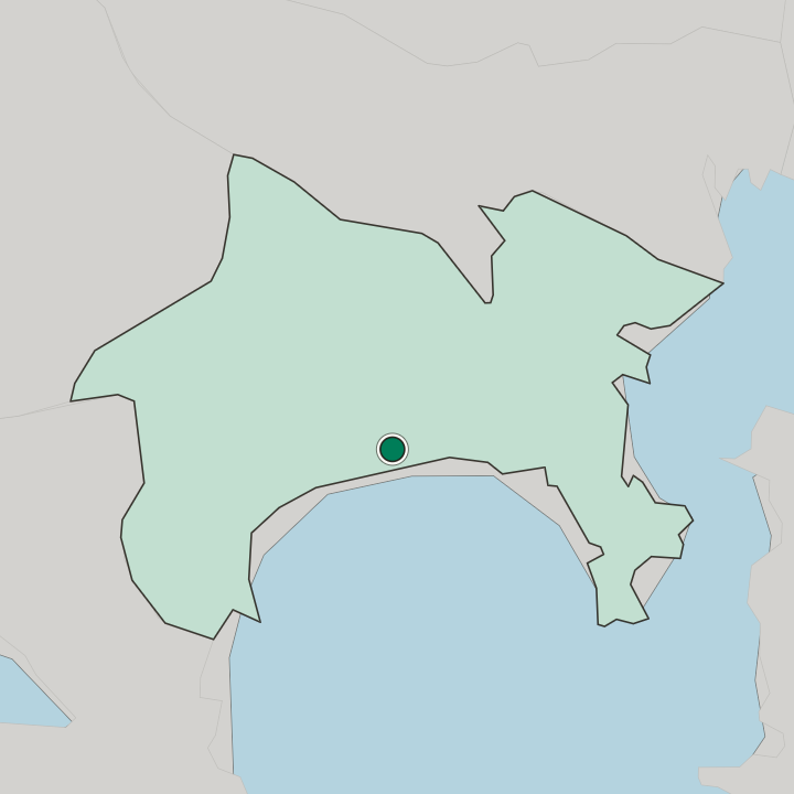 Map showing Hiratsuka — In Kanagawa