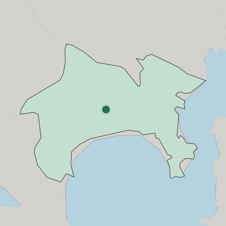 Map showing Isehara — In Kanagawa
