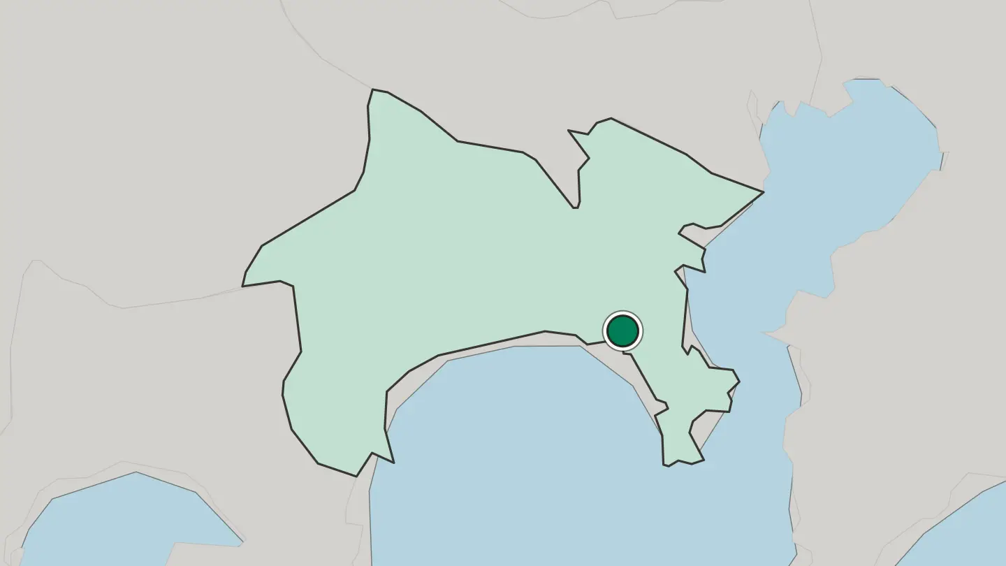 Map of Kamakura in Japan