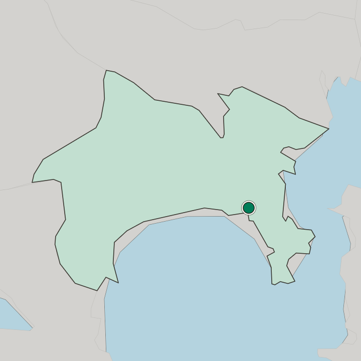 Map showing Kamakura — In Kanagawa