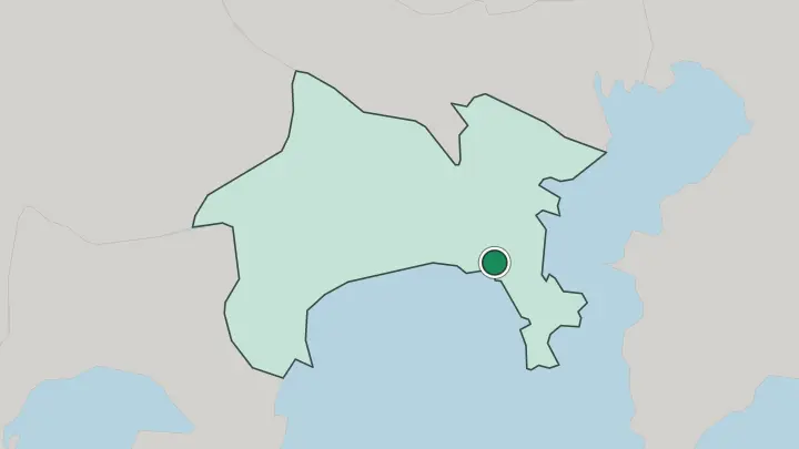 Map of Kamakura in Japan
