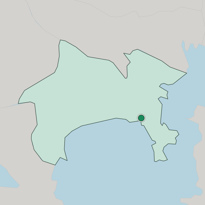 Map showing Kamakura — In Kanagawa