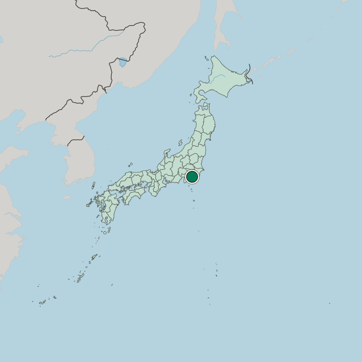 Map showing Miura — In Japan