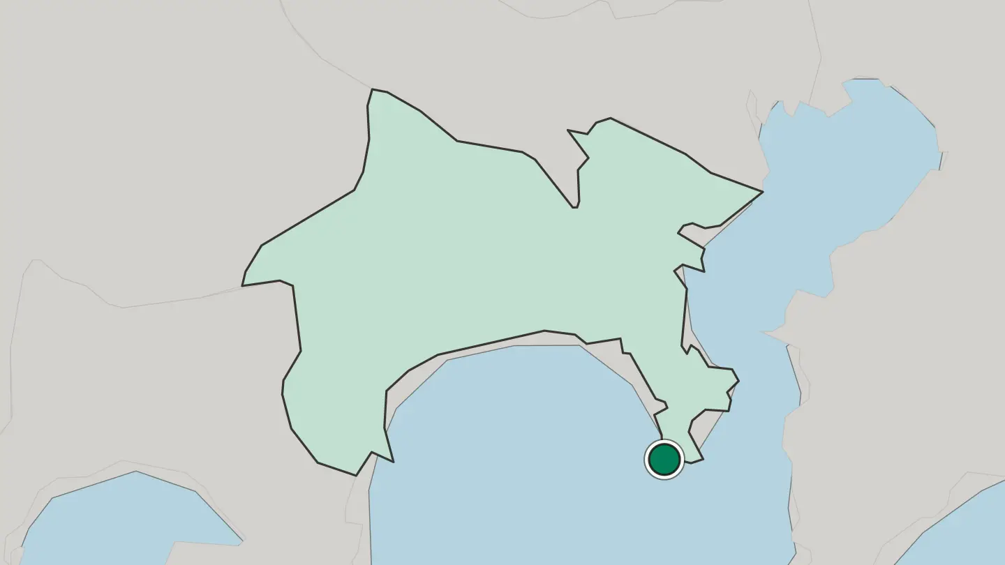 Map of Miura in Japan