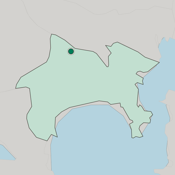 Map showing Sagamihara — In Kanagawa