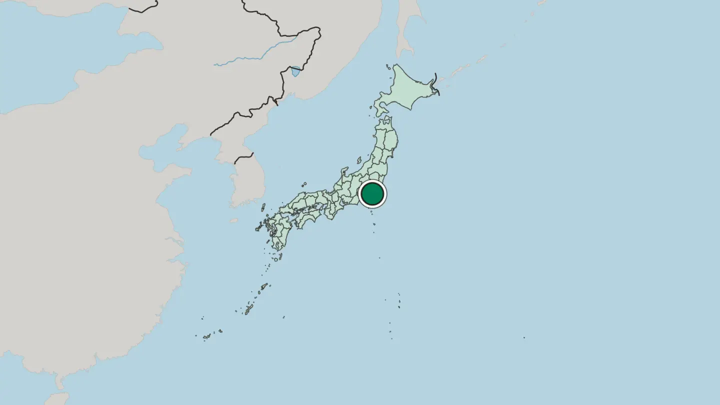 Map of Yokohama in Japan