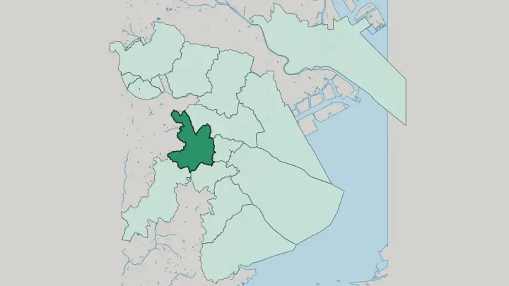 Map of Hodogaya-ku in Yokohama