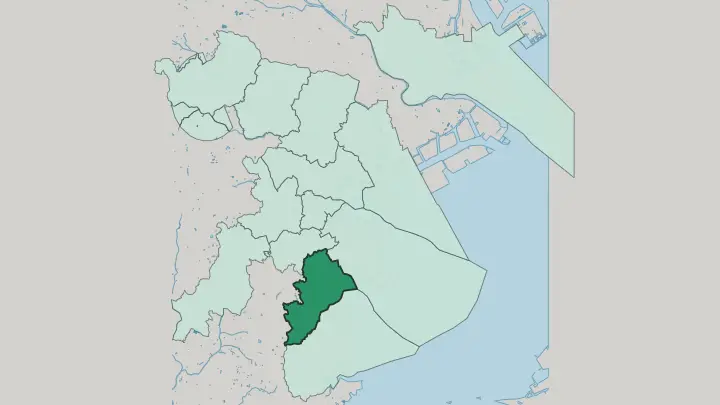 Map of Isogo-ku in Yokohama