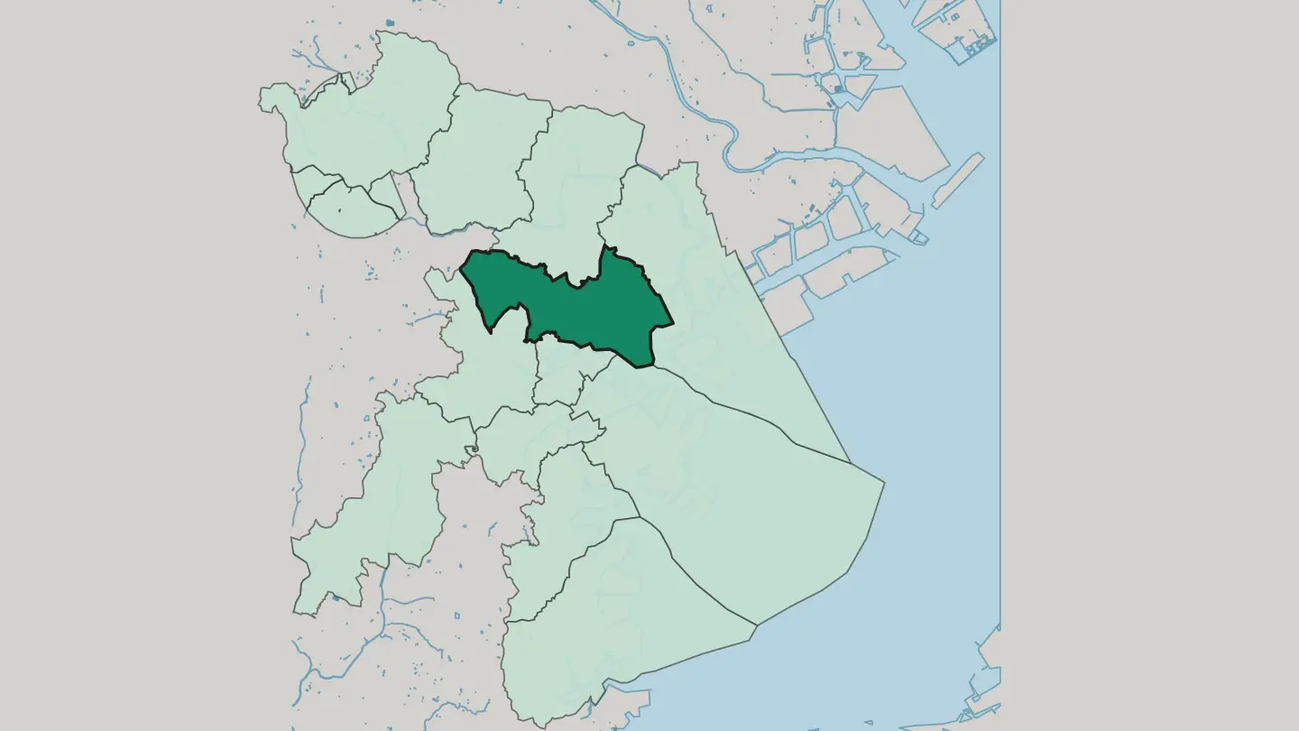 Map of Kanagawa-ku in Yokohama
