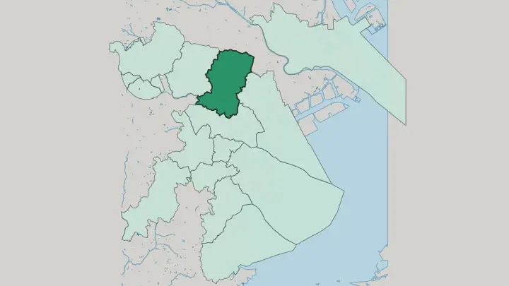 Map of Kōhoku-ku in Yokohama