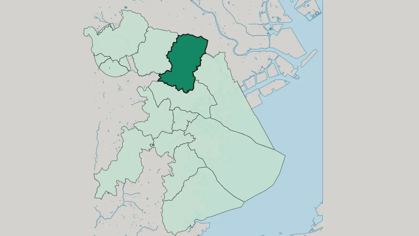 Map of Kōhoku-ku in Yokohama