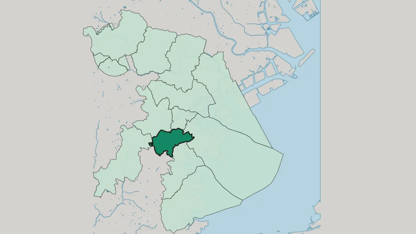 Map of Minami-ku in Yokohama