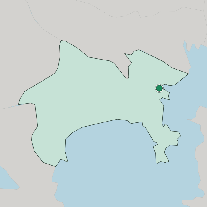Map showing Yokohama — In Kanagawa