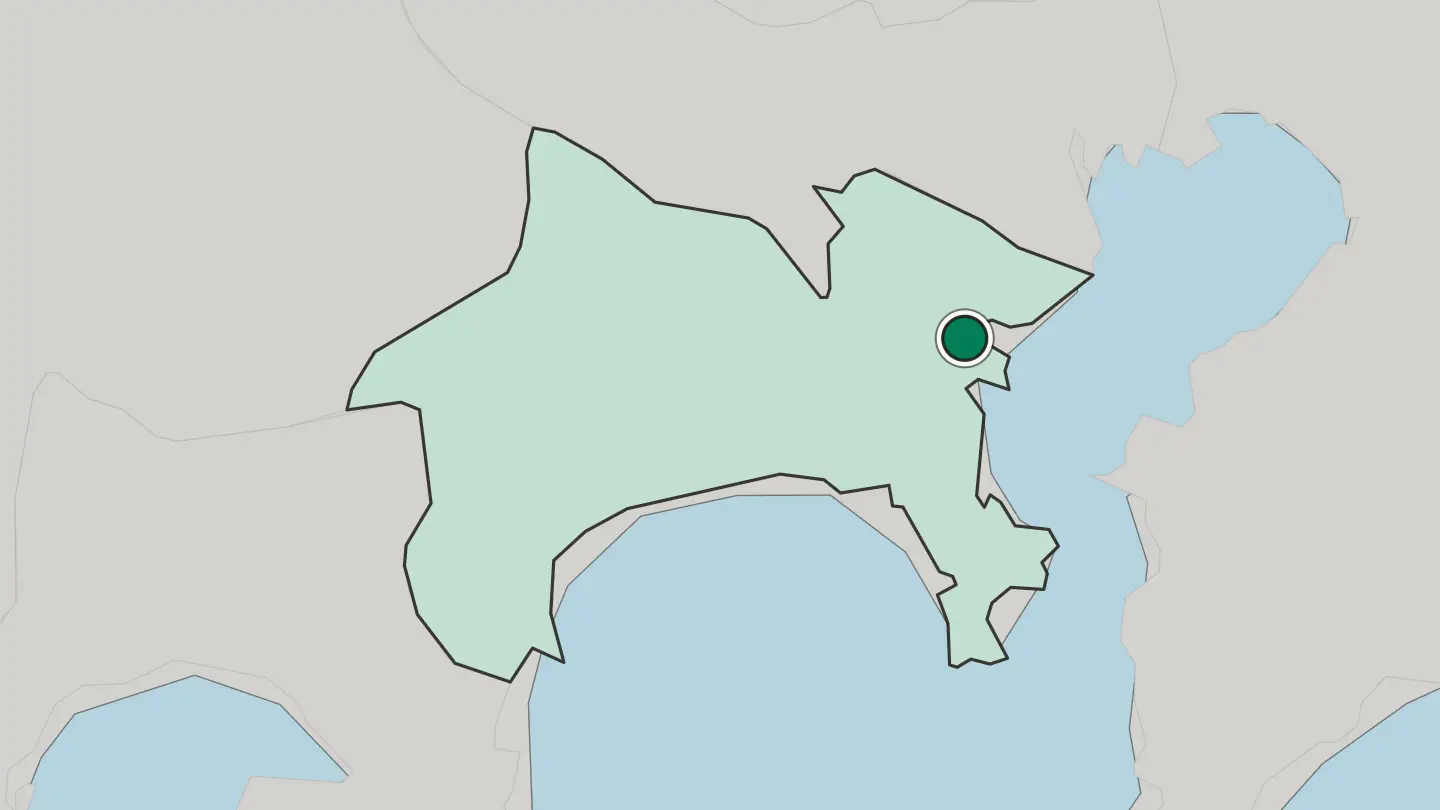 Map of Yokohama in Japan