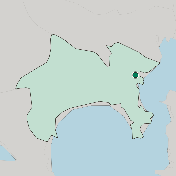 Map showing Yokohama — In Kanagawa