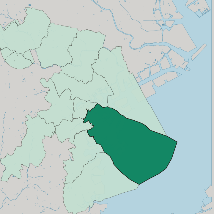 Map showing Naka-ku — In Yokohama
