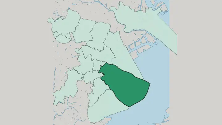 Map of Naka-ku in Yokohama