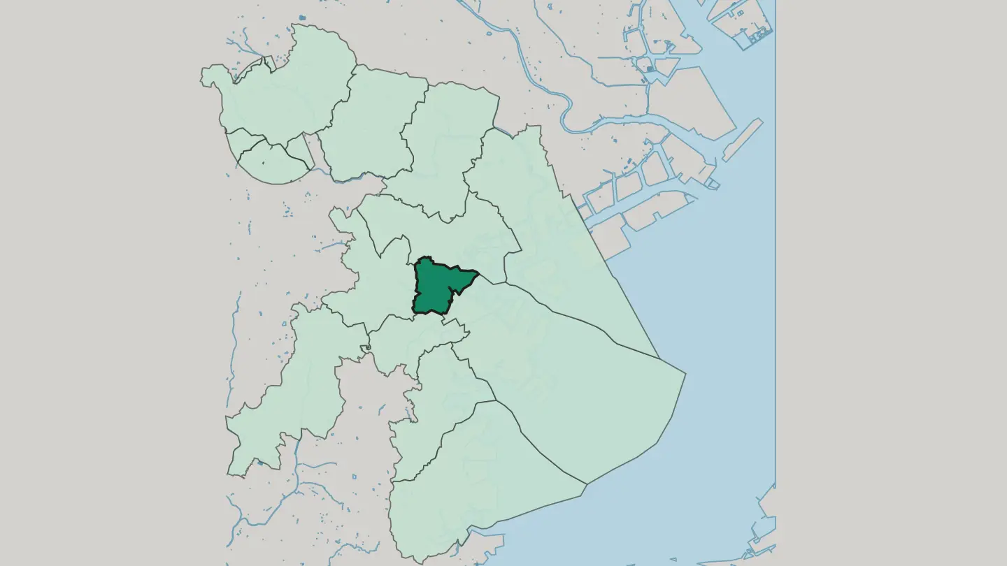 Map of Nishi-ku in Yokohama
