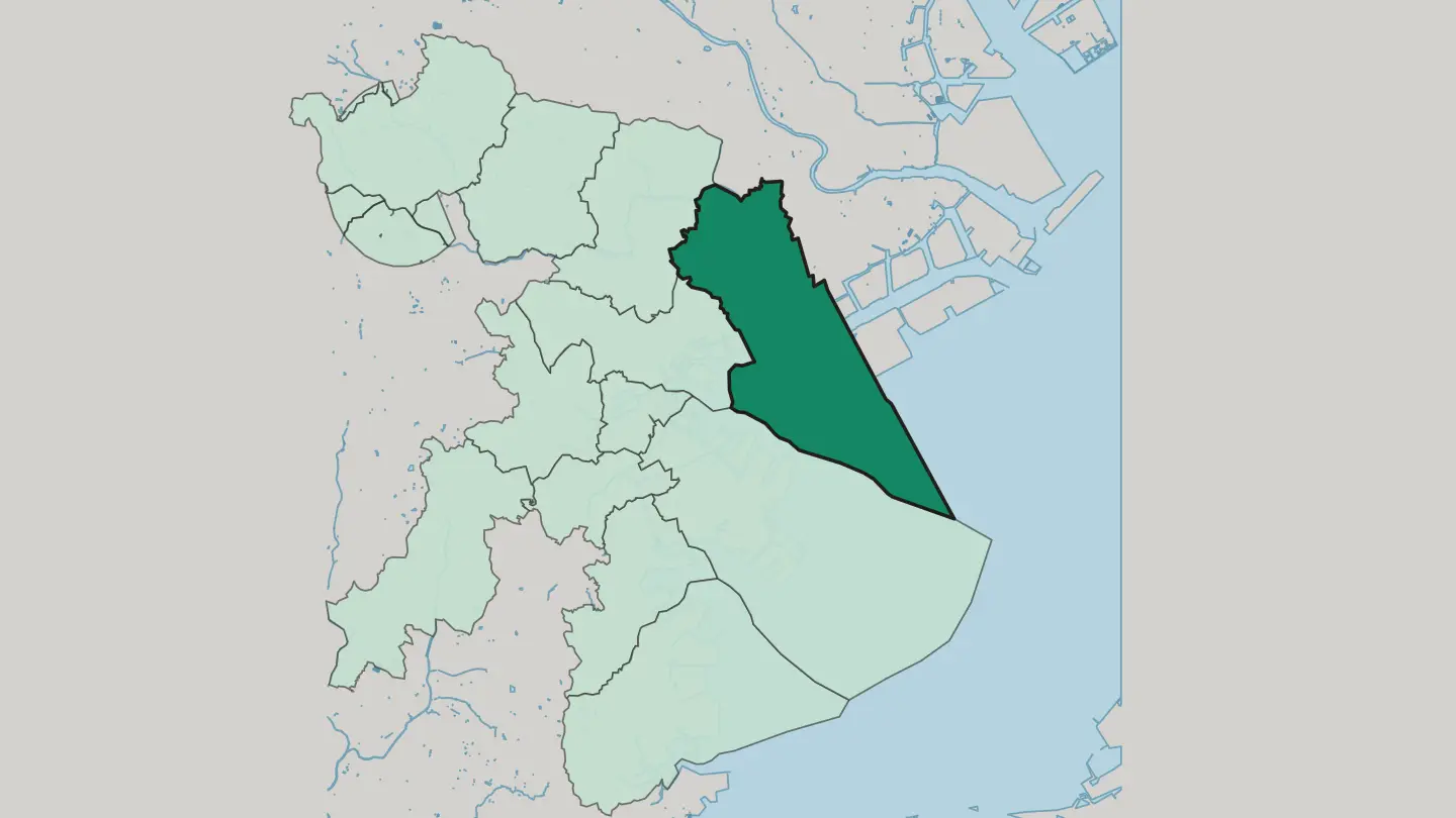 Map of Tsurumi-ku in Yokohama