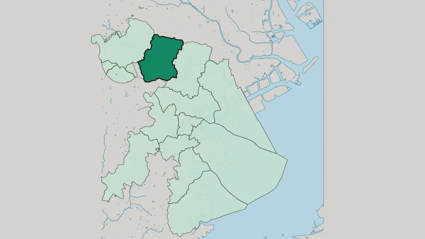 Map of Tsuzuki-ku in Yokohama