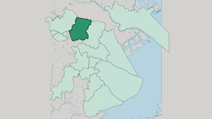 Map of Tsuzuki-ku in Yokohama