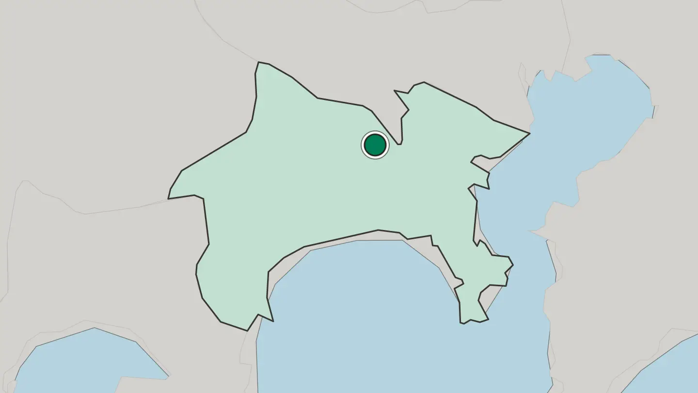 Map of Zama in Japan