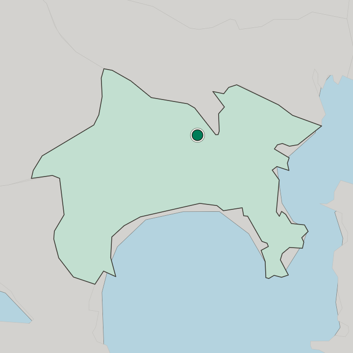 Map showing Zama — In Kanagawa